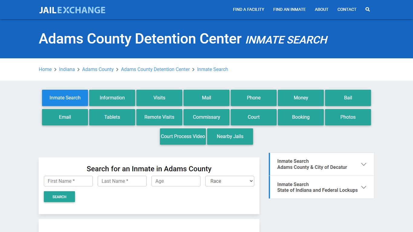 Adams County Detention Center Inmate Search - Jail Exchange